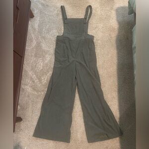 Cider Olive Green Corduroy Jumpsuit